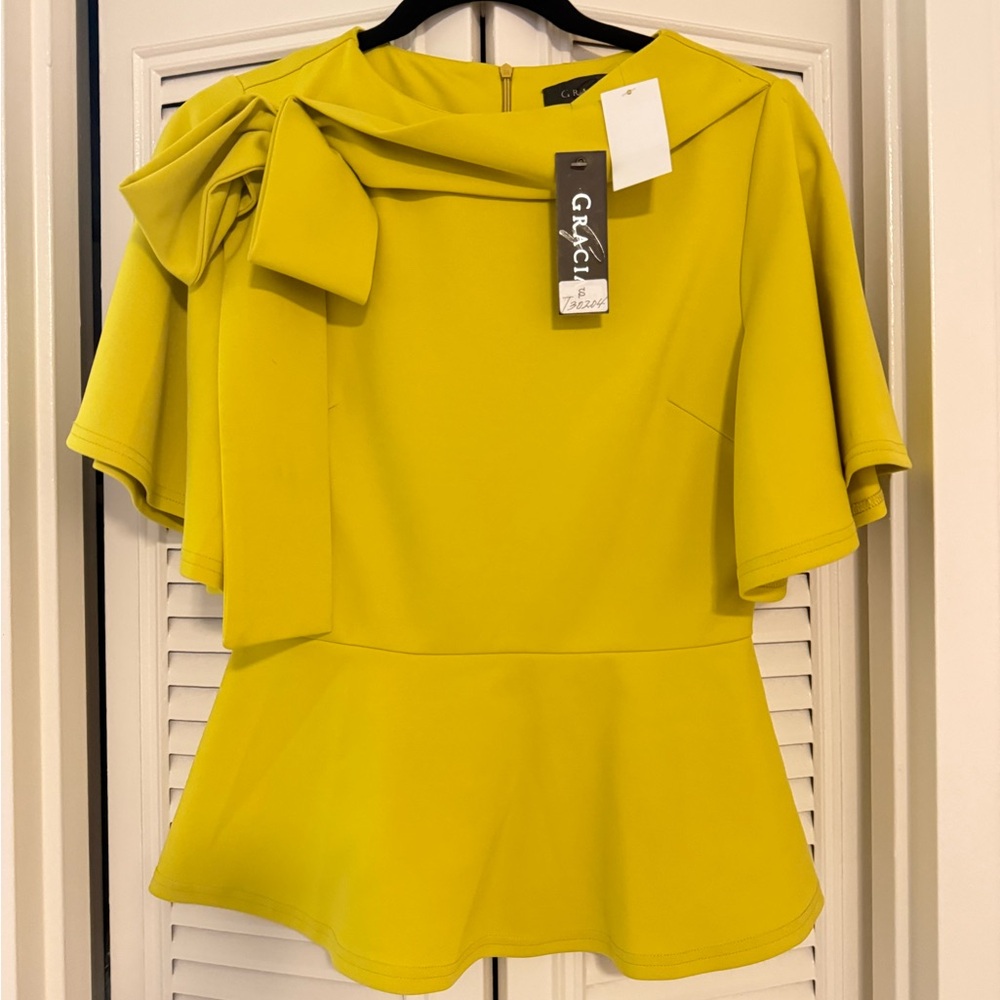 Gracia Hreen_Yellow Peplum Blouse